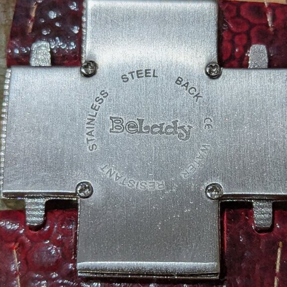 BeLady Cross Quartz Watch –  Red Strap - Picture 4 of 4